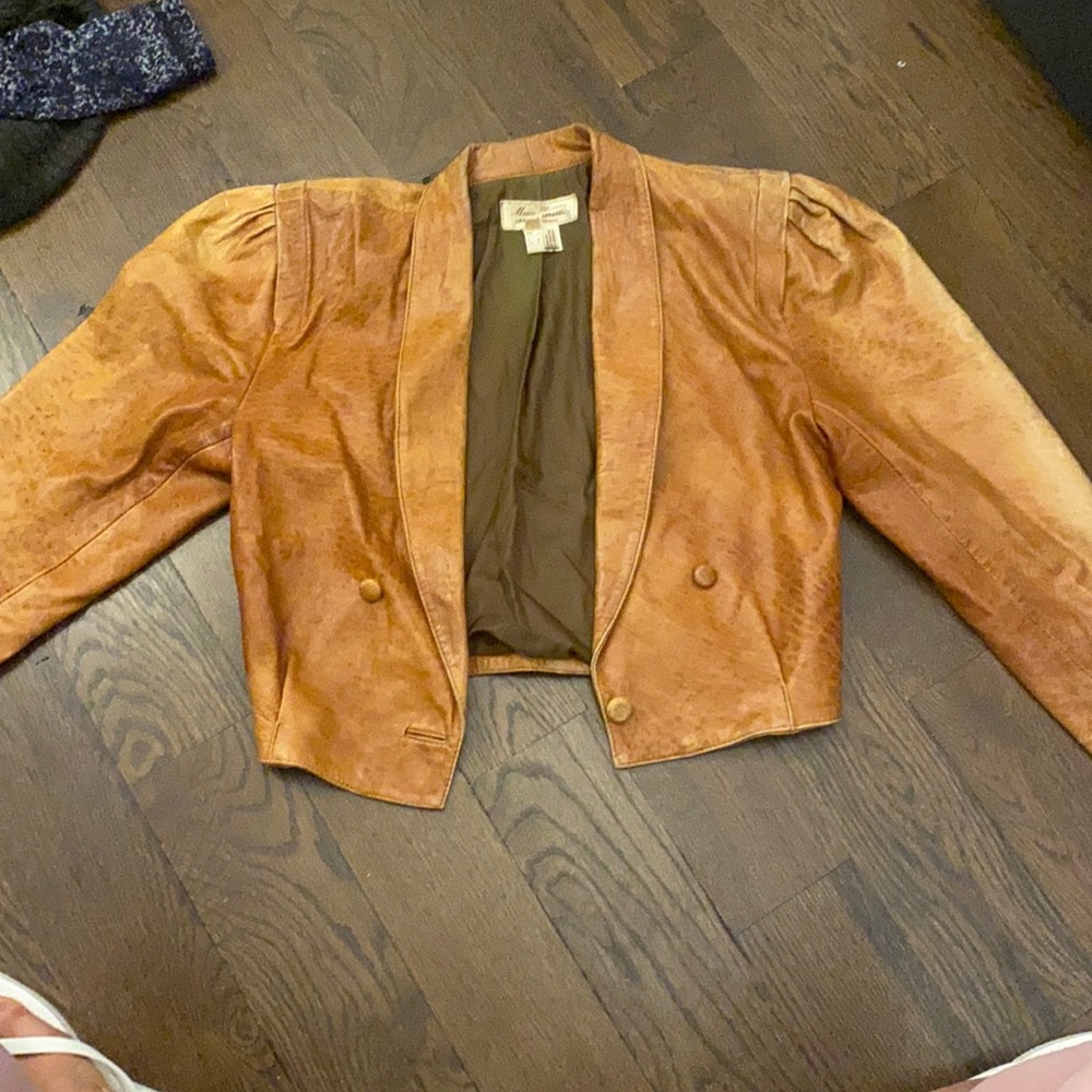 Vintage brown leather jacket